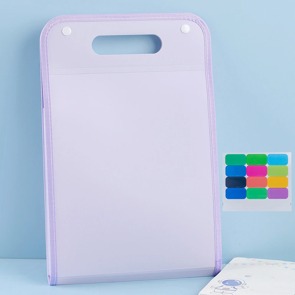 File Folder File Bag Stationary Organizer Pouch Vertical Hand-held Organ Bag A4 Paper File Folder Large Capacity