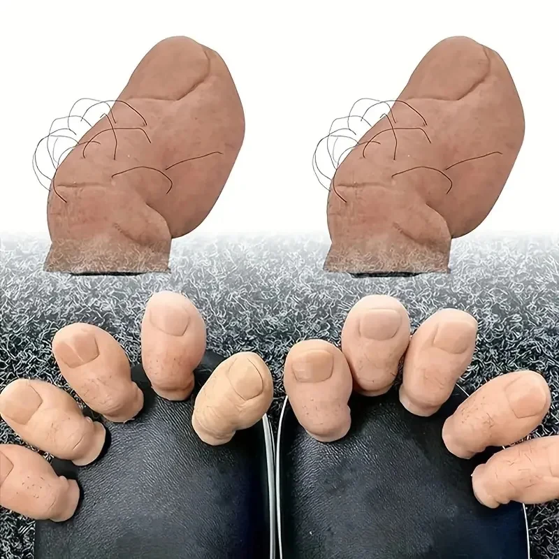 2 Breloques Orteil Poilu AOOTUERL | Déco 3D Réaliste | Pour Chaussures, Fêtes, Cadeau Humoristique