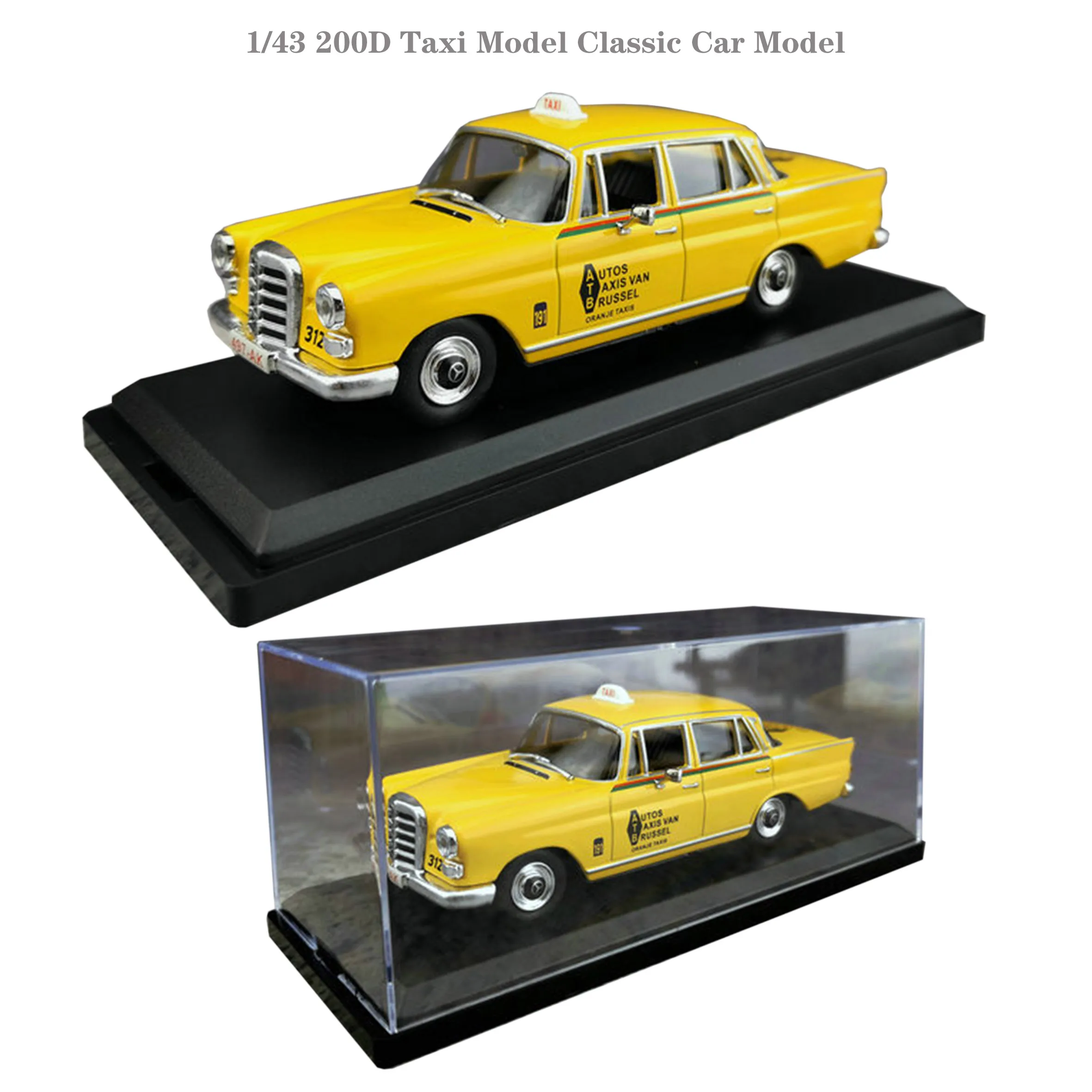 メルセデス ベンツ200D タクシー　1/43 Special Offer 1/43 200D Taxi Model Classic Car Model Alloy