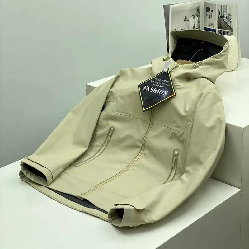 ARC Outdoor Fashion Casual Skiing Men's Sports Plus Fleece Soft Shell British Style Fishing Retro Seamless Adhesive Jacket 2
