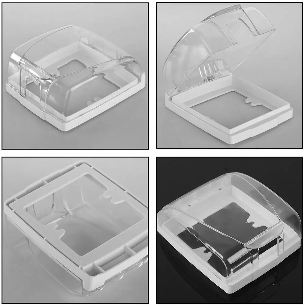 Plastic Wall Switch Waterproof Cover Box Wall Light Kitchen Cover Socket Flip Qulaity Panel Bathroom Doorbell Clear High