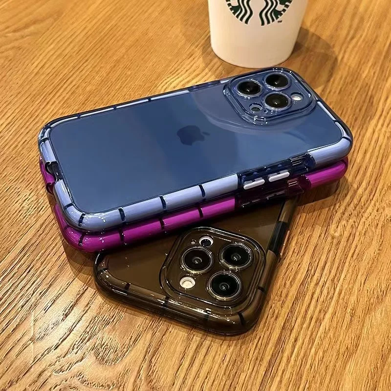 Premium Shockproof Transparent Phone Case with Night Light Bumper Cover