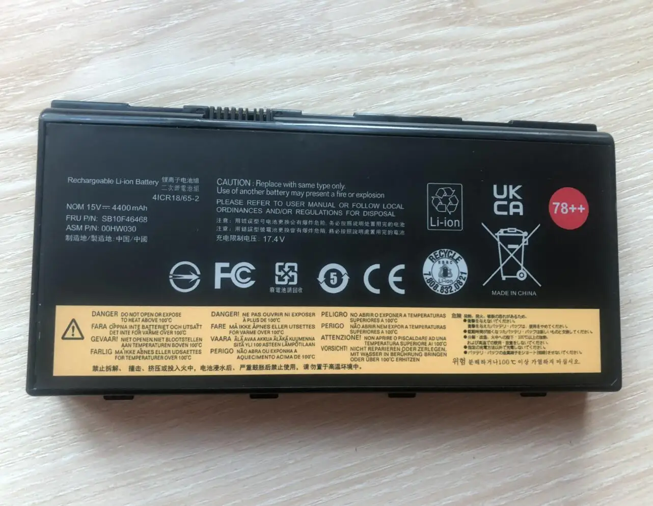 Bateria para Lenovo Thinkpad P70 P71 P72 00hw030 78 ++ 00hw030 01av451 Sb10f46468 - Imagem 6