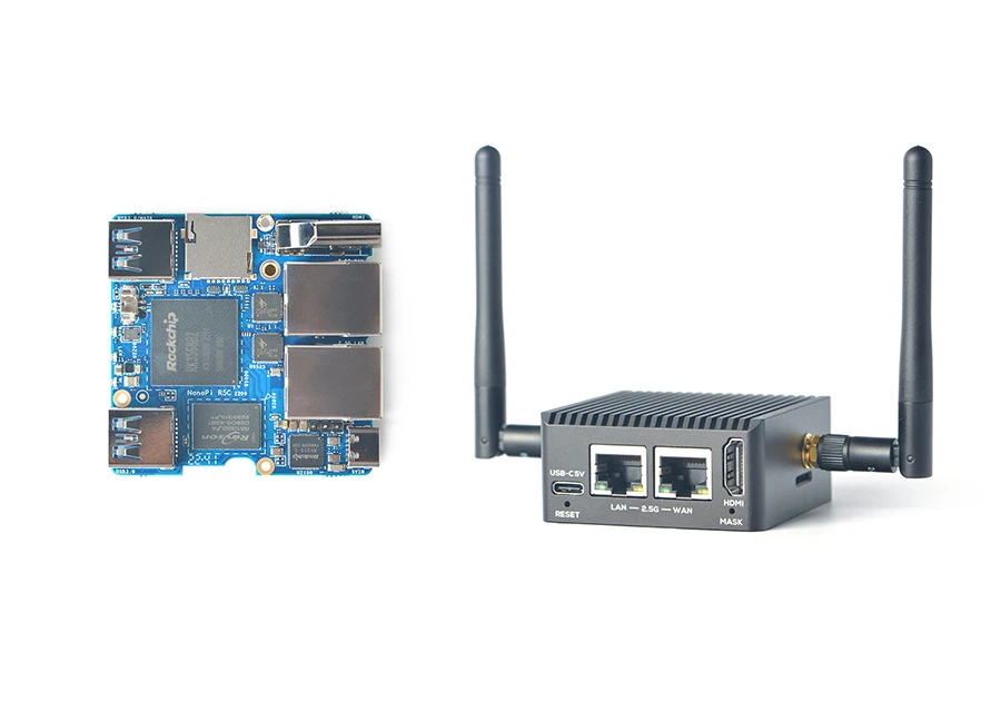 NanoPi R5C Rockchip RK3568B2 A55 Dual 2.5G Ethernet Port Support M.2 WiFi Module HDMI2.0 Linux/Openwrt/Debian/Ubuntu