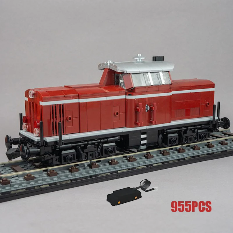 MOC-157220 클래식 빌딩 블록, 디젤 기관차 BR V 100 동력 모터 모델, ..