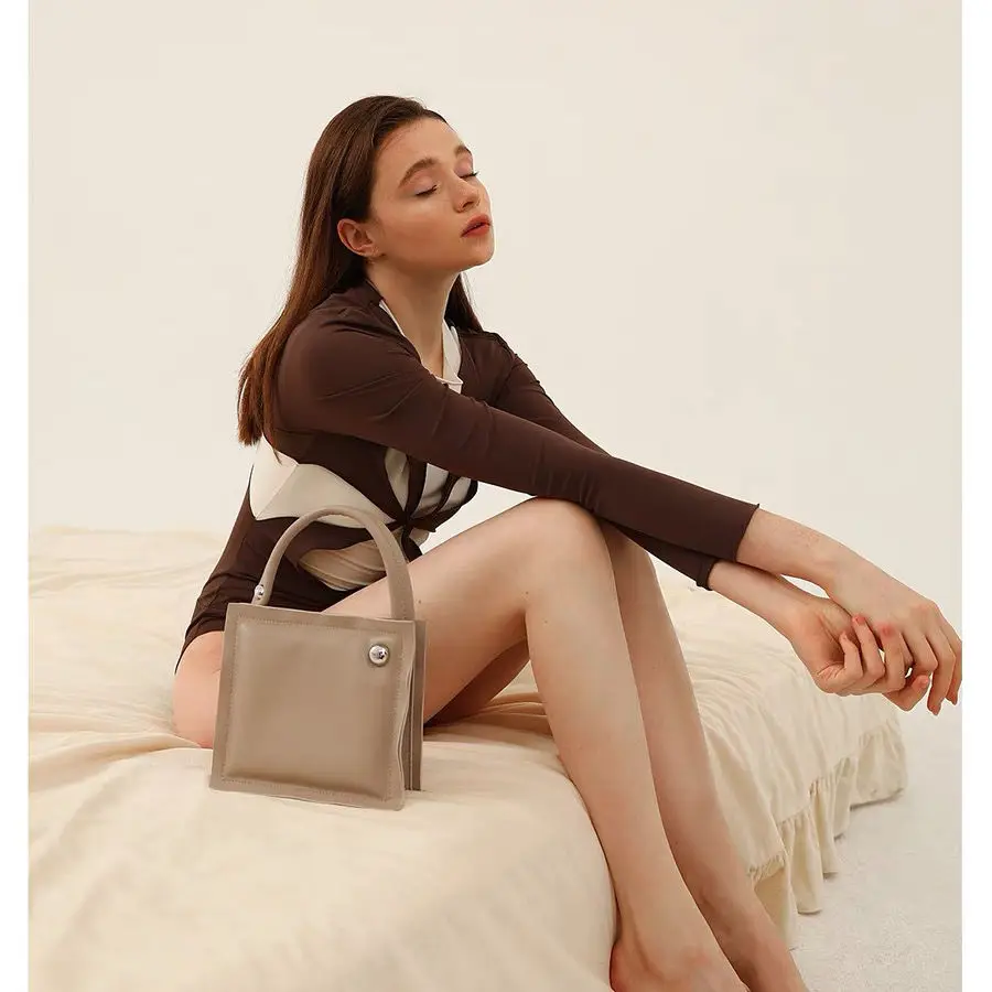 Women Bag Summer New Simple Office Lady Casual SOFT Zipper Square Shoulder Bag Handbag Purse Euro-America Style Women Bag