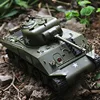 Remote Control Tank Henglong 1:30 US 2.4Ghz Wireless Combat Simulation Tank Model RC 320 ° Rotating Toy Children's Outdoor Gift 2