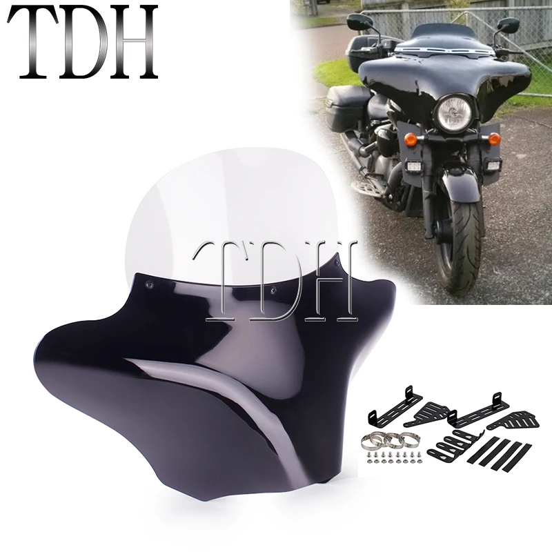 

Black Front Outer Batwing Fairing For Harley Softail Deluxe Road King Custom Classic Fatboy Heirtage FLHR FLST FLSTC 1986-2012