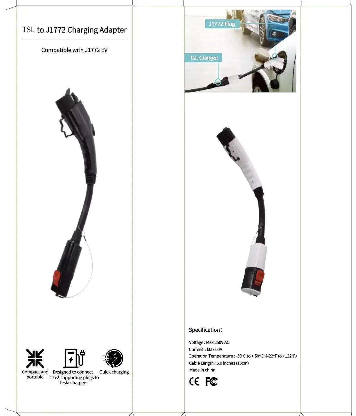  ڵ ڵ   ġ ִ EV Te-sla to J1772  1 , ִ 48A 250V Te-sla , ǰ