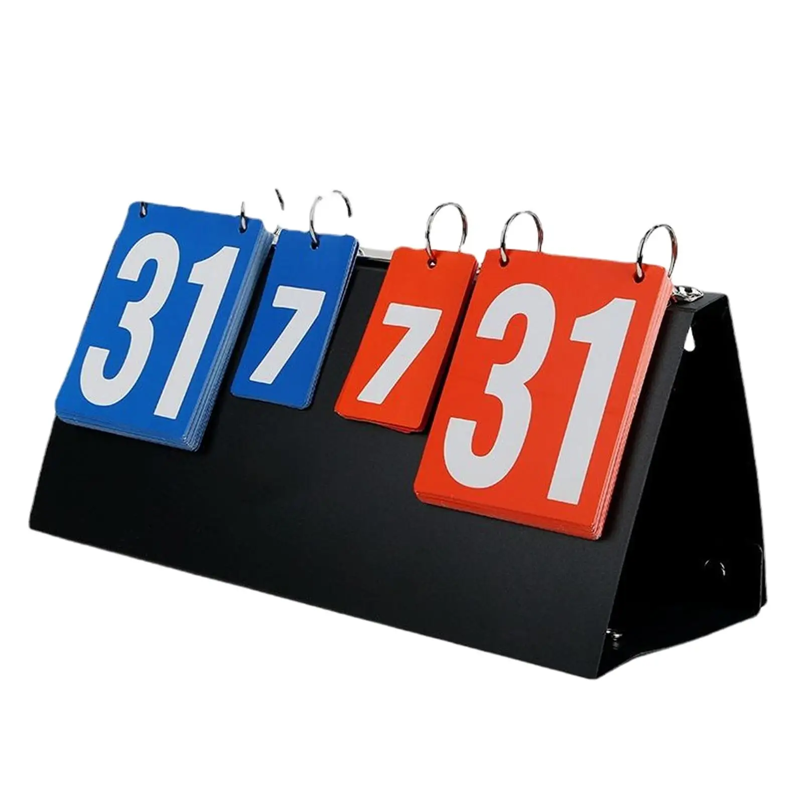 4 Digit Score Board Team Games Sports Scorekeeper Portable Scoring Board Tabletop Scoreboard for Basketball Soccer Indoor Sport