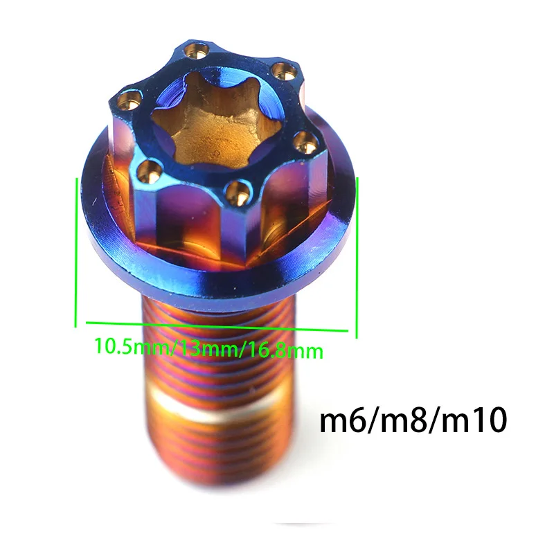 Titanium Screws M6 M8 M10 Ti Bolts for Motorcycle DIY Brake Disc Rotor Allen Key Hexagon Socket Motorcycle Caliper Fastener motorcycle brake disc,motorcycle bolt screws
