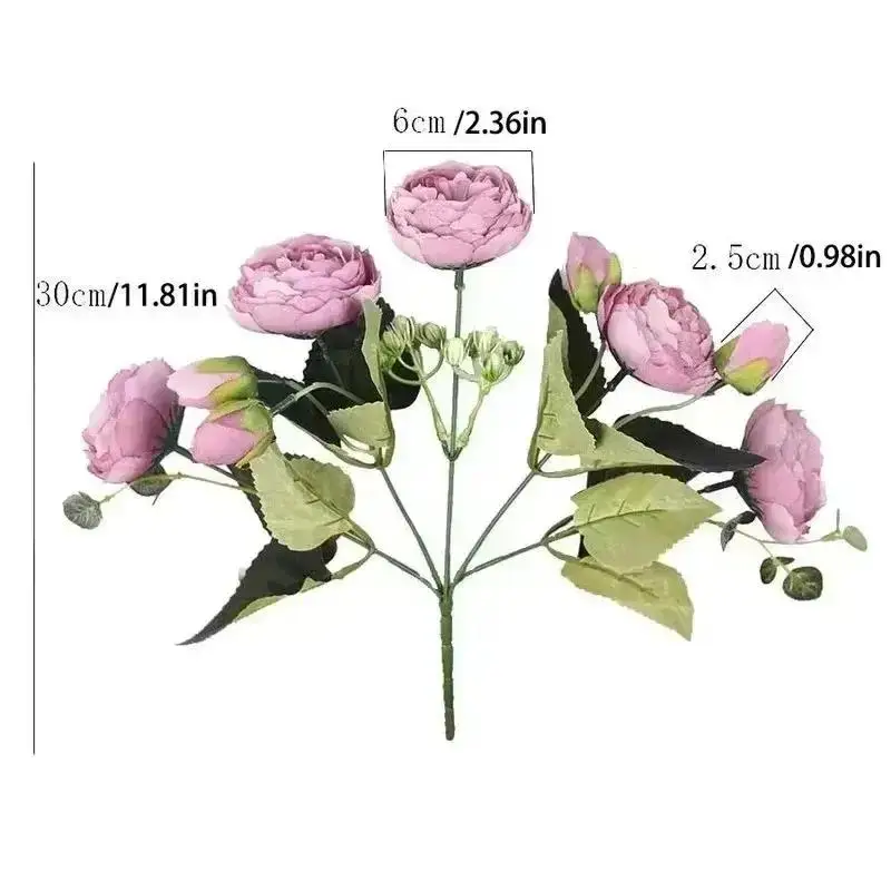 Artificial Flower Wedding Photography Props Nordic Home Decoration 30cm FakePersian Rose Aesthetic Fairy Garden Accessories