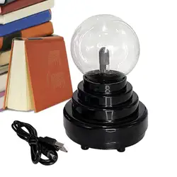 Static Electricity Ball Plasma Lamp Ball Static Control USB Rechargeable Portable Plasma Globe Light Touch & Sound Activated