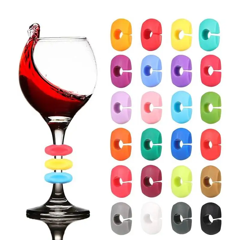 Silicone Wine Glasses Markers 24pcs For Party Halloween Christmas