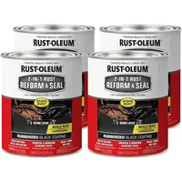 344763-4PK Automotive 2-in-1 Rust Reform & Seal, Quart, Black, 32 Fl Oz (Pack of 4) 1