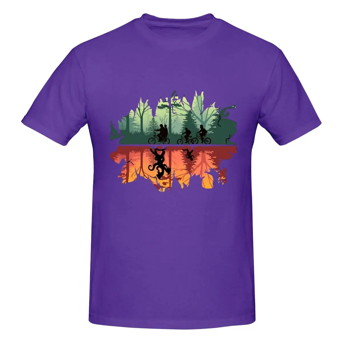 thumbnail image 1 of Camisetas de lujo Stranger-Things The Upside Down para hombre, camisas estampadas de verano de algodón, ropa de calle de alta calidad, tallas S-6XL, 1 of 5