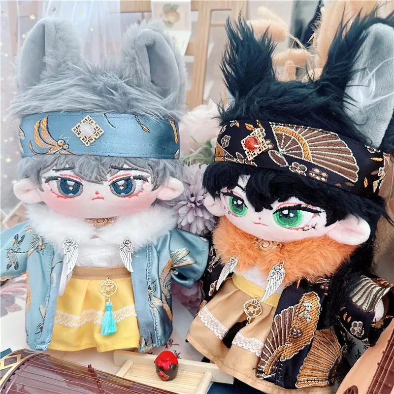 Doll Clothes for 20cm Cute Chinese Hanfu 5Pcs Suit Outfit Plush Idol Doll  20cm DIY Clothes Accessory Collection Toys Gifts