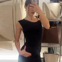 HXAO Womens Ruffled Bodycon Dresses Green Black Dress Summer Woman Sexy  Sleeveless Long Dresses Asymmetric Corset Vestidos 066 - Image 3
