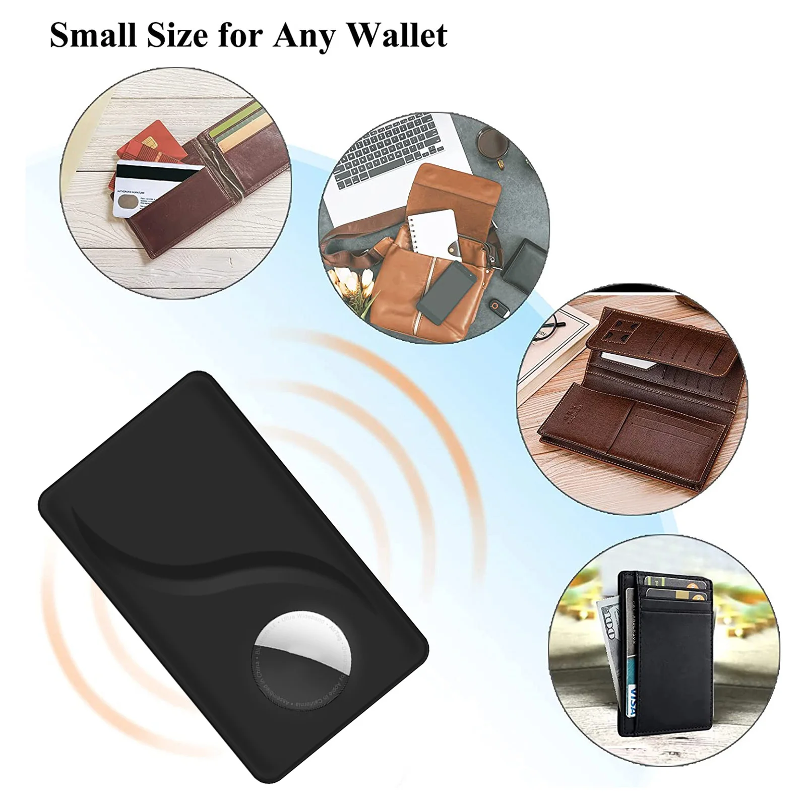 Silicone Wallet Skin Case ForApple Airtag GPS Locator Tracker Anti-lost Device Wallets Shell Protective Sleeve Cover For AirTag