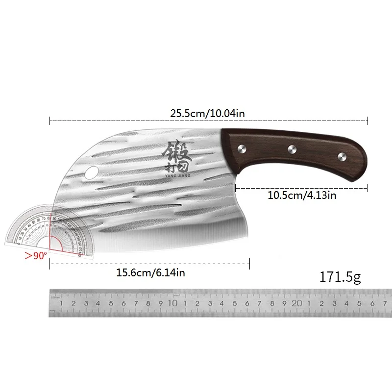 Small forged kitchen knife, household sharp round head fish