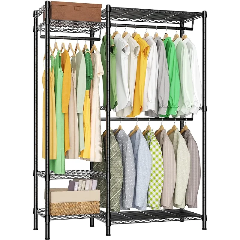 

G3 Garment Closet Rack Heavy Duty Freestanding Portable Wire Clothing Rack with Shelves, Adjustable