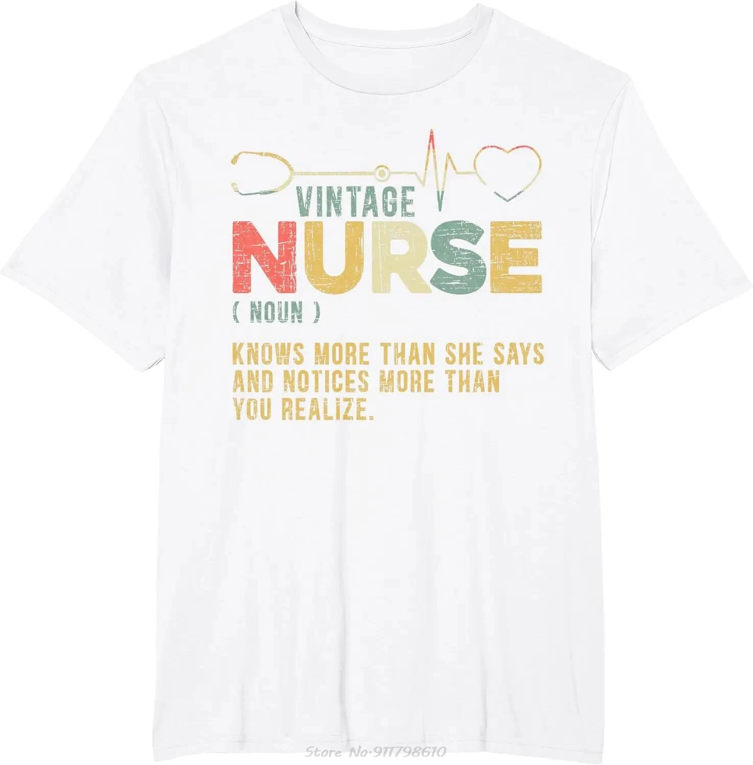 Vintage Nurse Definition Graphic Unisex Cotton T-Shirt