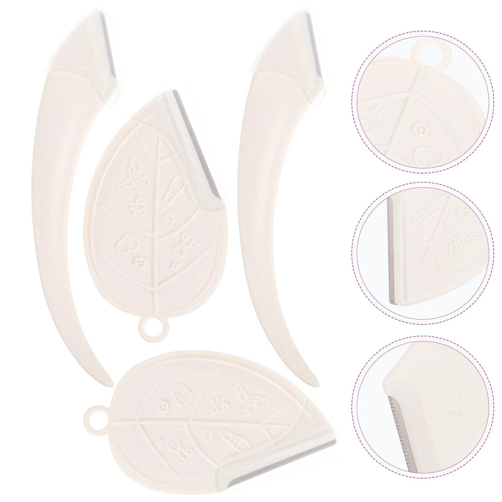 4 Pcs Rust-resistant Eyebrow Razor Face Shaver Mini Comfortable Handle Facial Razors Women Shavers Chrome Macro Blades 3