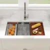 Sarlai 33 Kitchen Sink Undermount - 33 X 19 Inch Undermount Sink Ledge Workstation Deep Single Bowl 16 Gauge Stainless Steel 2