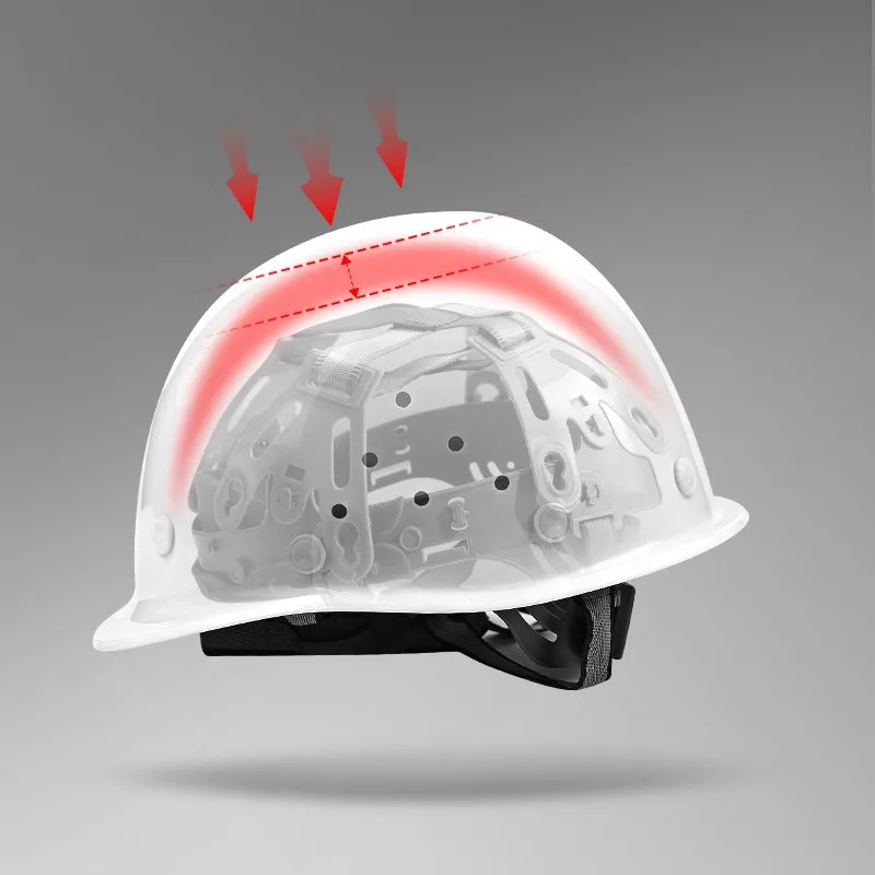 Construction Safety Helmet with Headlight Work Helmet Miner Railway Safety with Head Lamp Construction Site