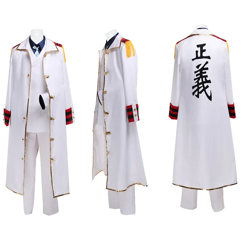 

Anime Monkey D Garp Cosplay Costume Cloak Top Pants Shirt Tie Set Halloween Carnival Party Male Role Disguise Clothes