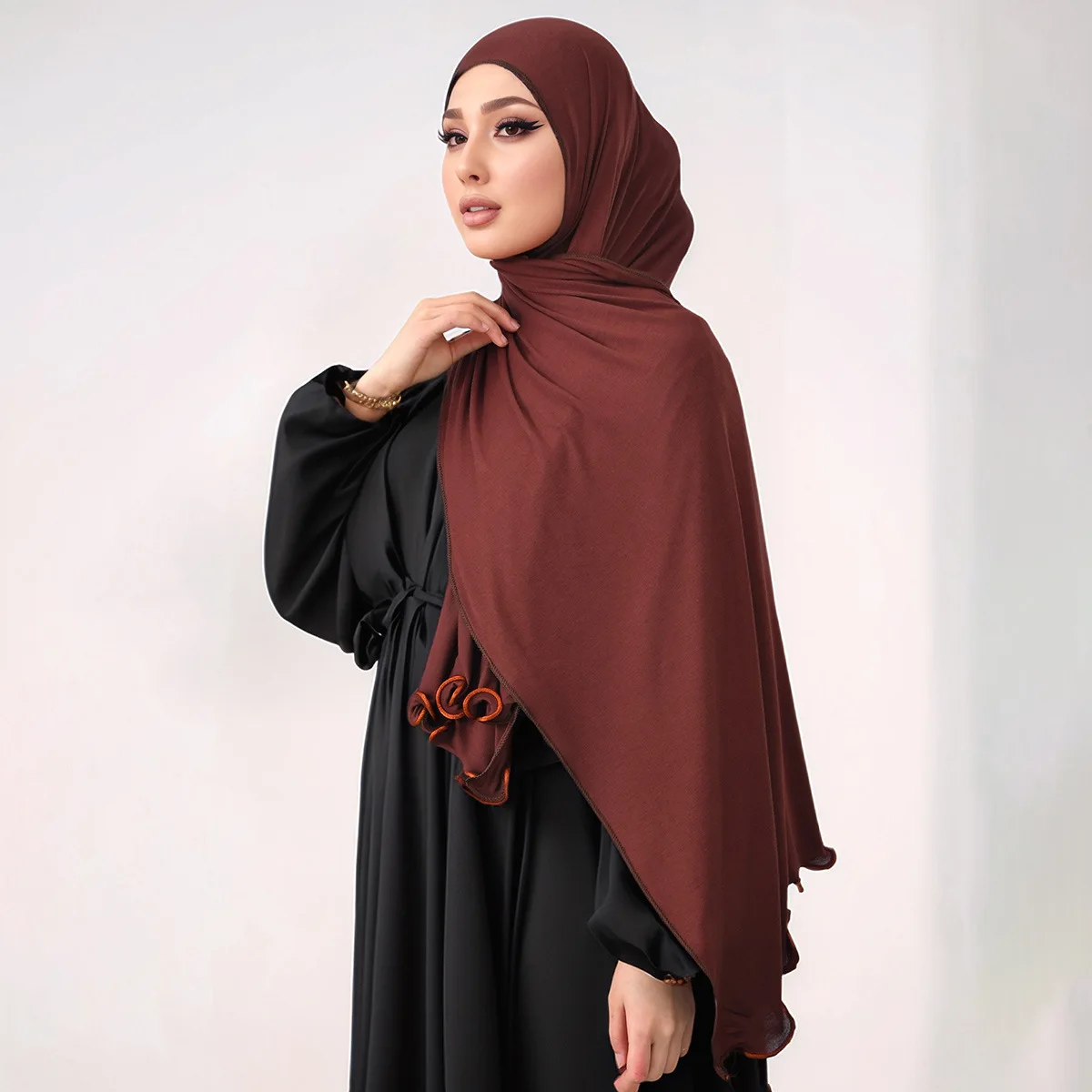 Hijab Scarf Wholesale Satin Edge Scarf Designer Scarves Silk Multi