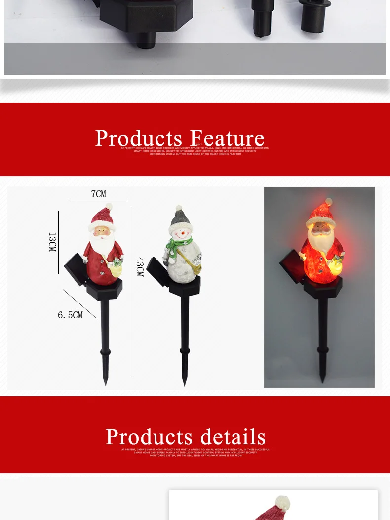 2024 Christmas Pathway LED Solar Lights Outdoor Waterproof Lawn Stake Lamp for Walkway Yard Home Decor Holiday Santa Claus