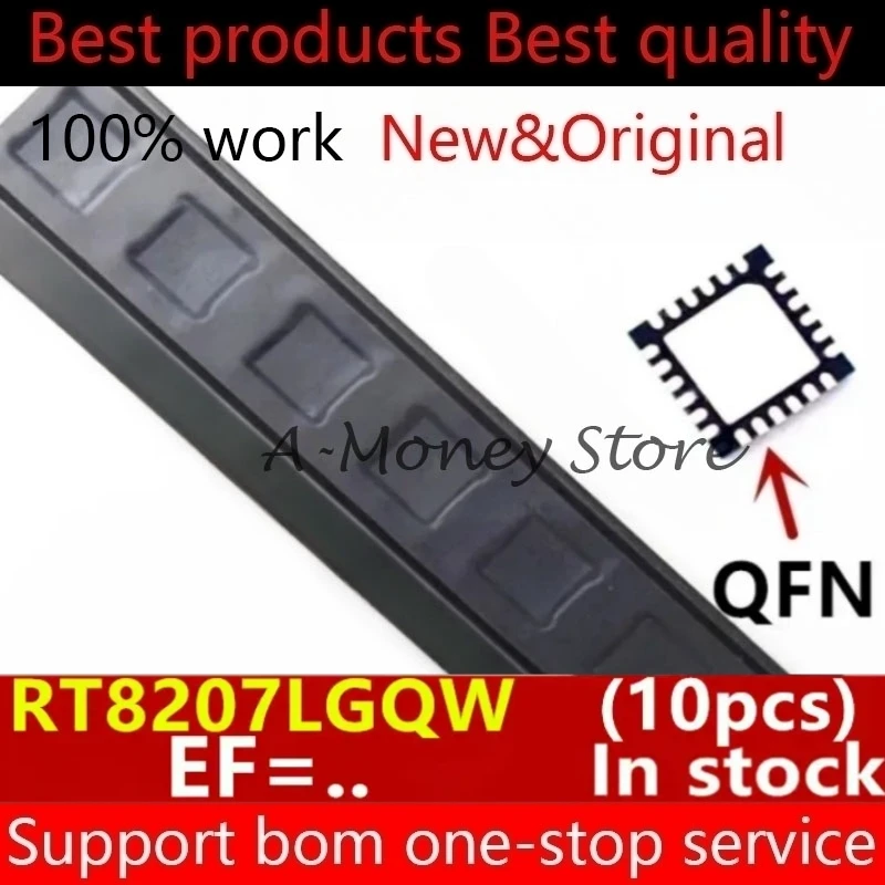 

(10pcs)RT8207L RT8207LGQW EF= EF=DG EF=DE... QFN-24