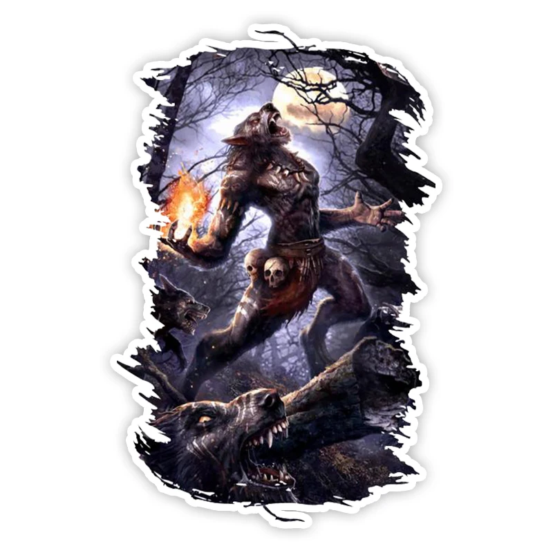 

Creativity Paw Fire-breathing Wolf Modeling Personality Stickers PVC Auto Motorcycle Laptop Decorative Waterproof Decals