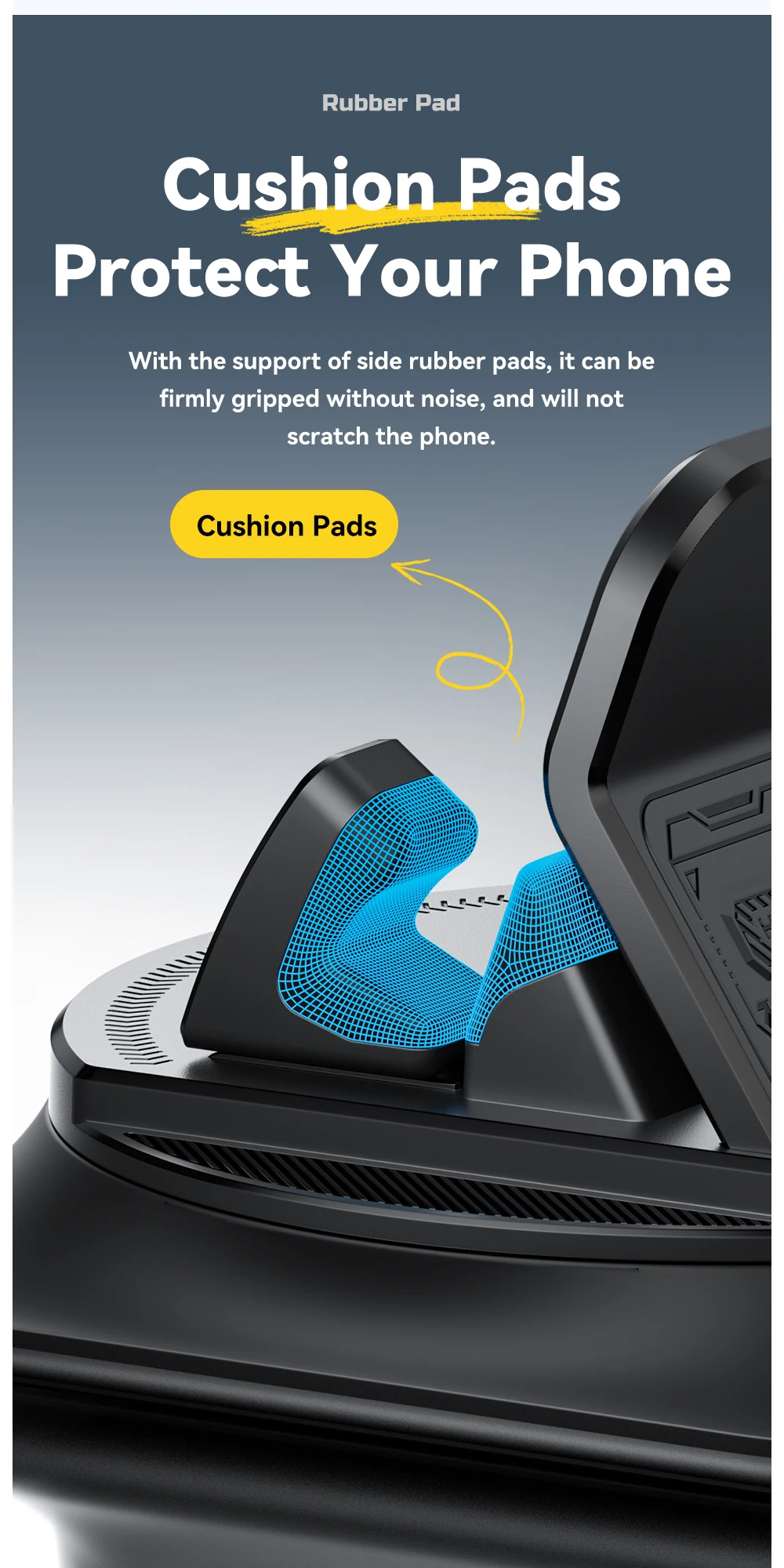 Essager Anti-slip Car Silicone Holder 360 Degree Car Dashboard Stand Cell Phone