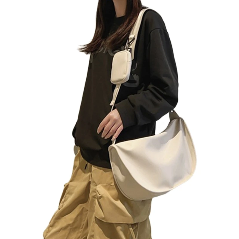 Dumpling Shaped Crossbody Bag for Women Small Everyday Purse with Roomy Compartment