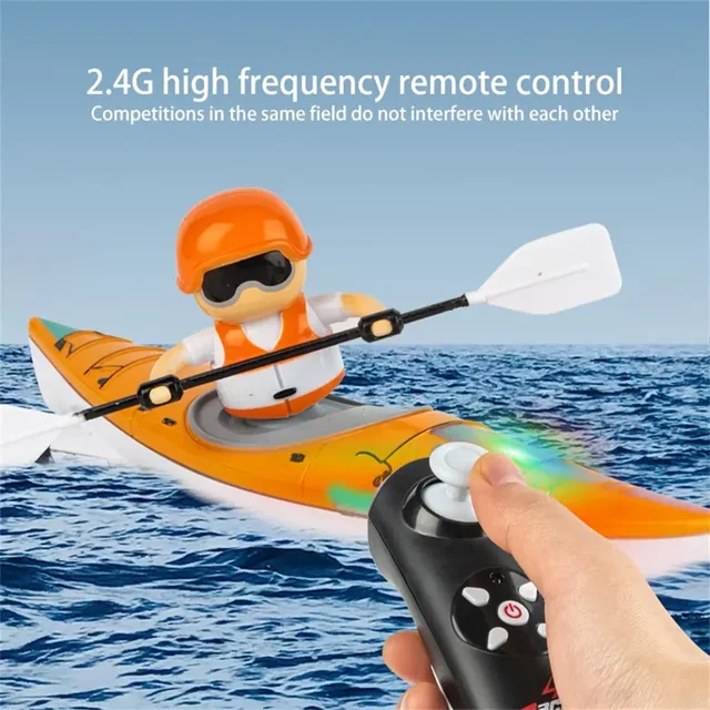 2.4G RC Boat Remote Control Racing Speedboat Kayak Paddling Rowing Ship Outdoor Competition Waterproof  Toy Kid Birthday Gift 4