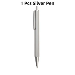 Sleek Metal Ballpoint Pens with Black and Blue Ink - Perfect for School and Office Writing, 0.7mm (Black)