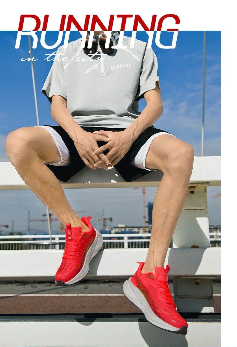 Lightweight carbon board running shoes with breathable mesh and nonslip sole 12
