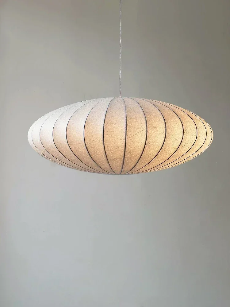 Pendant Light - Japanese Wabi-Sabi Handmade Silk Lamp