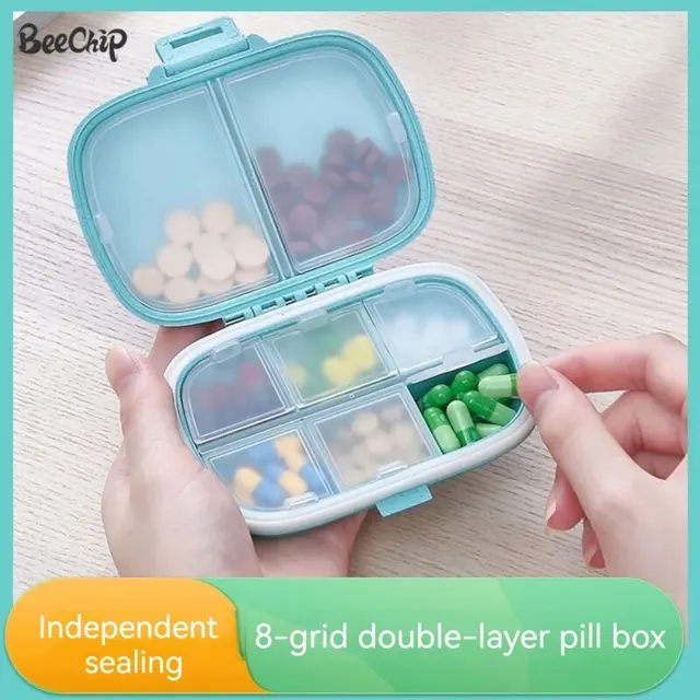 Mini organizador de medicamentos de viaje, fácil de limpiar y rellenar  píldoras, protege las píldoras de la humedad, caja de almacenamiento  multiusos - AliExpress