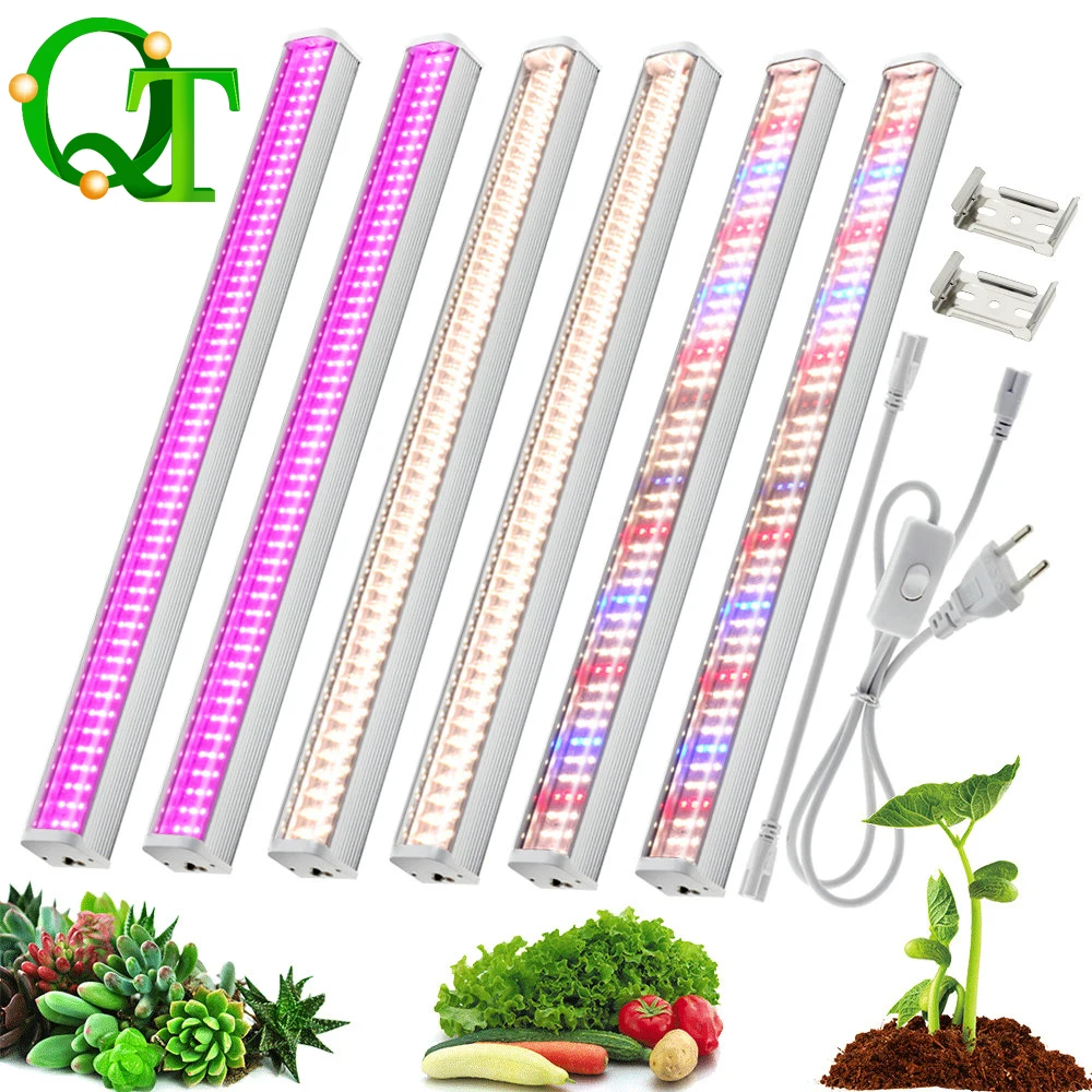 LED Growth Tube Full Spectrum LED Growth Tube 4000K/Purple/Sunlight Plant Lamp Greenhouse Hydroponic Flower Growth Lamp