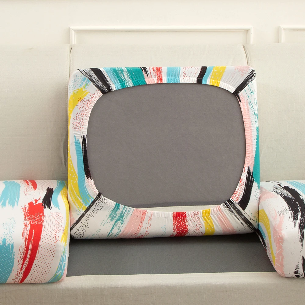 Rainbow Printing Sofa Cushion Cover Elastic L-Shaped Sofa Covers All-Inclusive Sofa Seat Protector Home Decoration 1/2/3/4 Seat 3