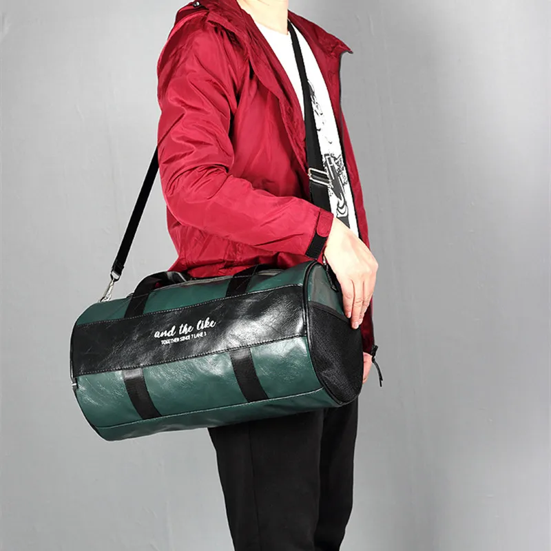 High Capacity Men Travel Bag Soft Leather Fitness Gym Bag Male Fashion Luggage Suitcase Bag Weekend Duffels Shoulder Bags