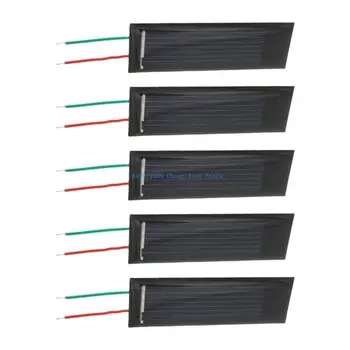 G6KA Solar Epoxy Panel Polysilicon Board 0.5V 130MA Solar Panel with Wire Dripping Glues Plate Power Accessories Easy to Use 1