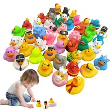 25PCS Multi-color Rubber Ducky For Baby Showers Bath Toy Christmas Birthdays Party Favor Bath Time Accessories Mixed Pack
