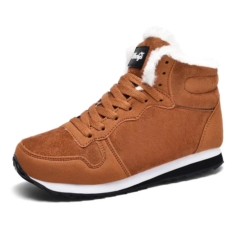 Winter Men Ankle Boots Warm Plush Suede Snow Boots Unisex Women Outdoor Non-slip Hiking Shoes Big Size 48 Zapatillas Hombre Male,outdoor boots