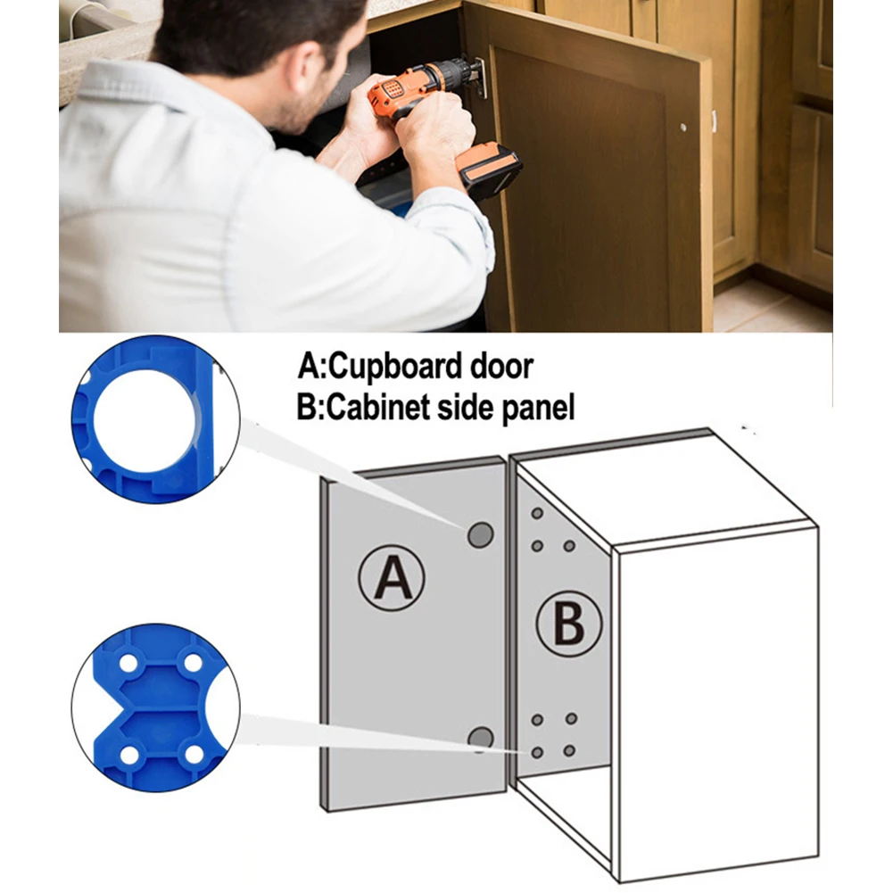 

Portable and Lightweight Hinge Drilling Jig for Accurate Results Suitable for DIYers and Professional Carpenters