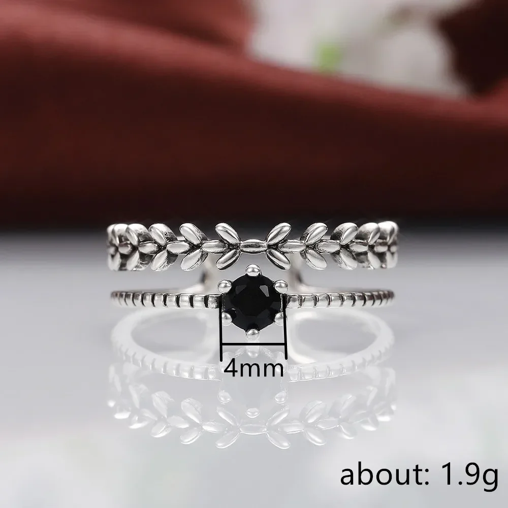 Women's Wedding Rings Adjustable Black Stone Two Line Opening jewelry rings,ring jewelry,wedding rings,finger rings,womens ring