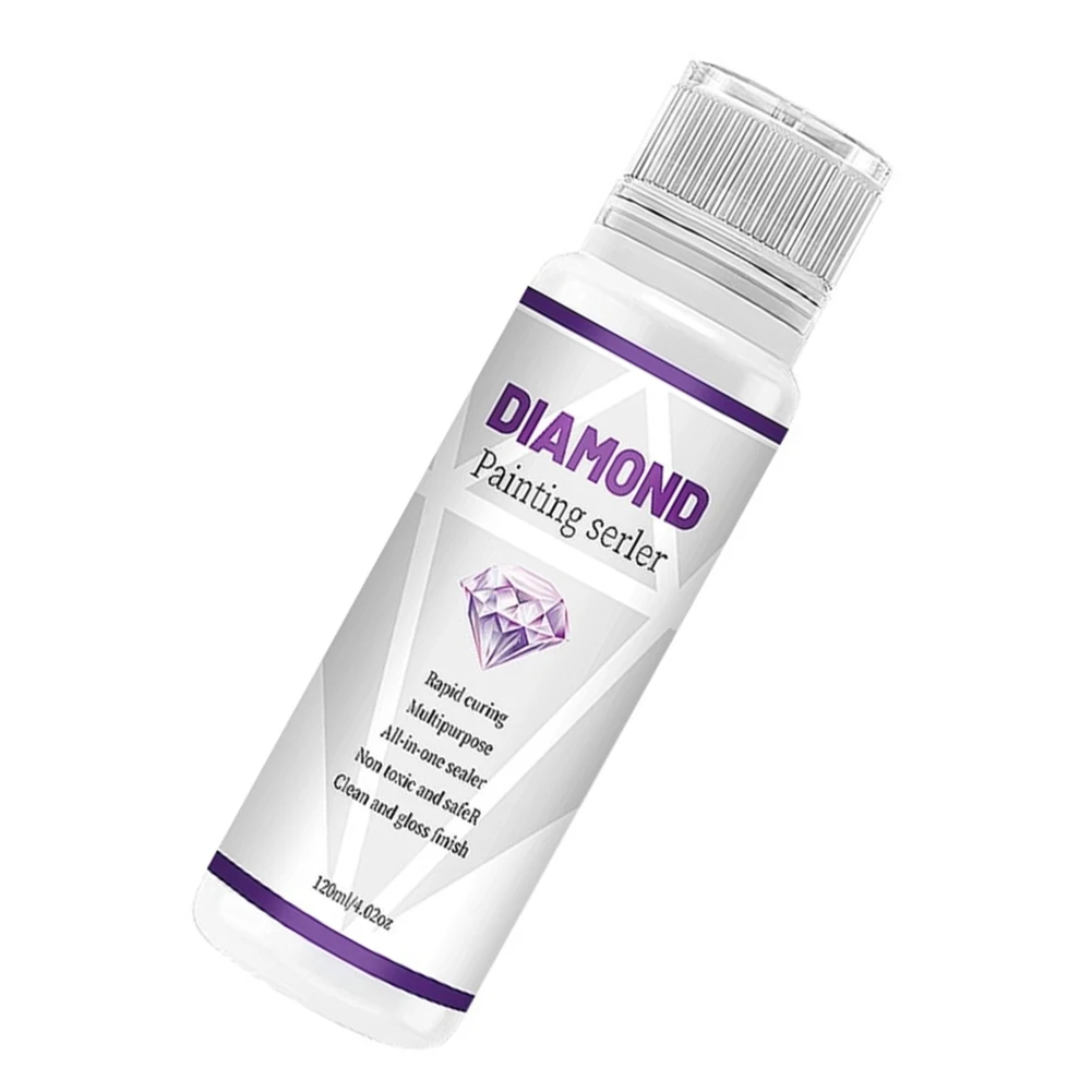 Diamond Painting Sealer Puzzle Glue 120ML Diamond Painting Glue 5D Diamond Art Sealer Permanent Hold Shine Effect DIY Conserver